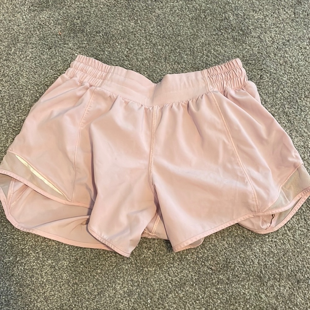 Light pink Lululemon Hotty Hot Shorts